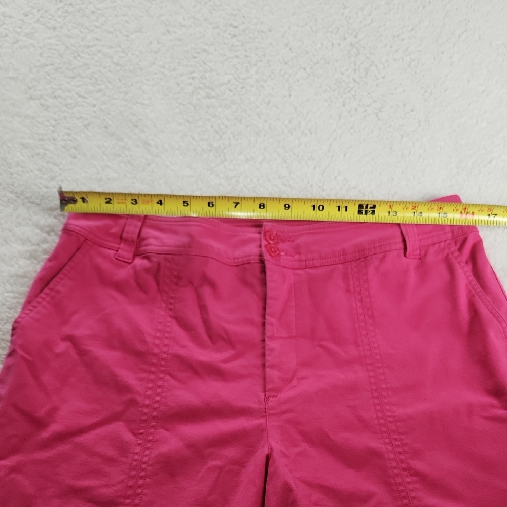 Bright Pink Wide-Leg Capri Pants 12 - Picture 3 of 6